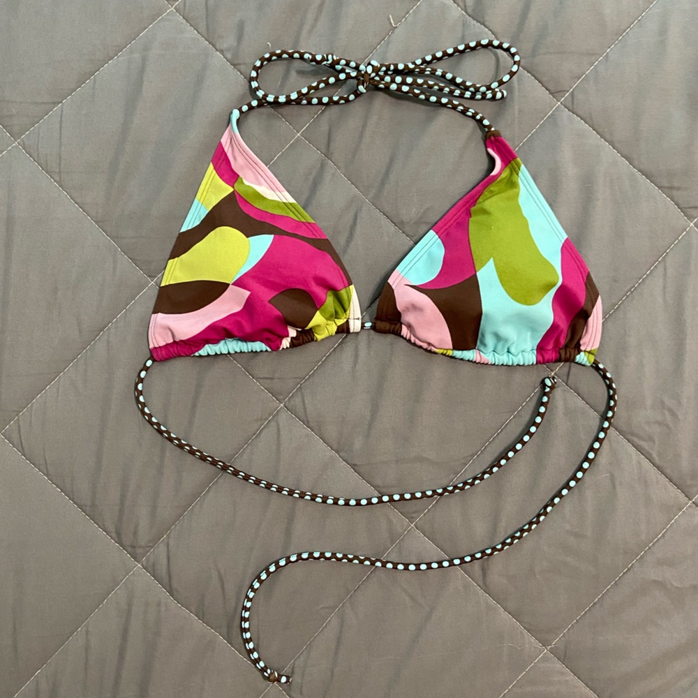 ATHLETA MultiColor Pattern Bikini Top